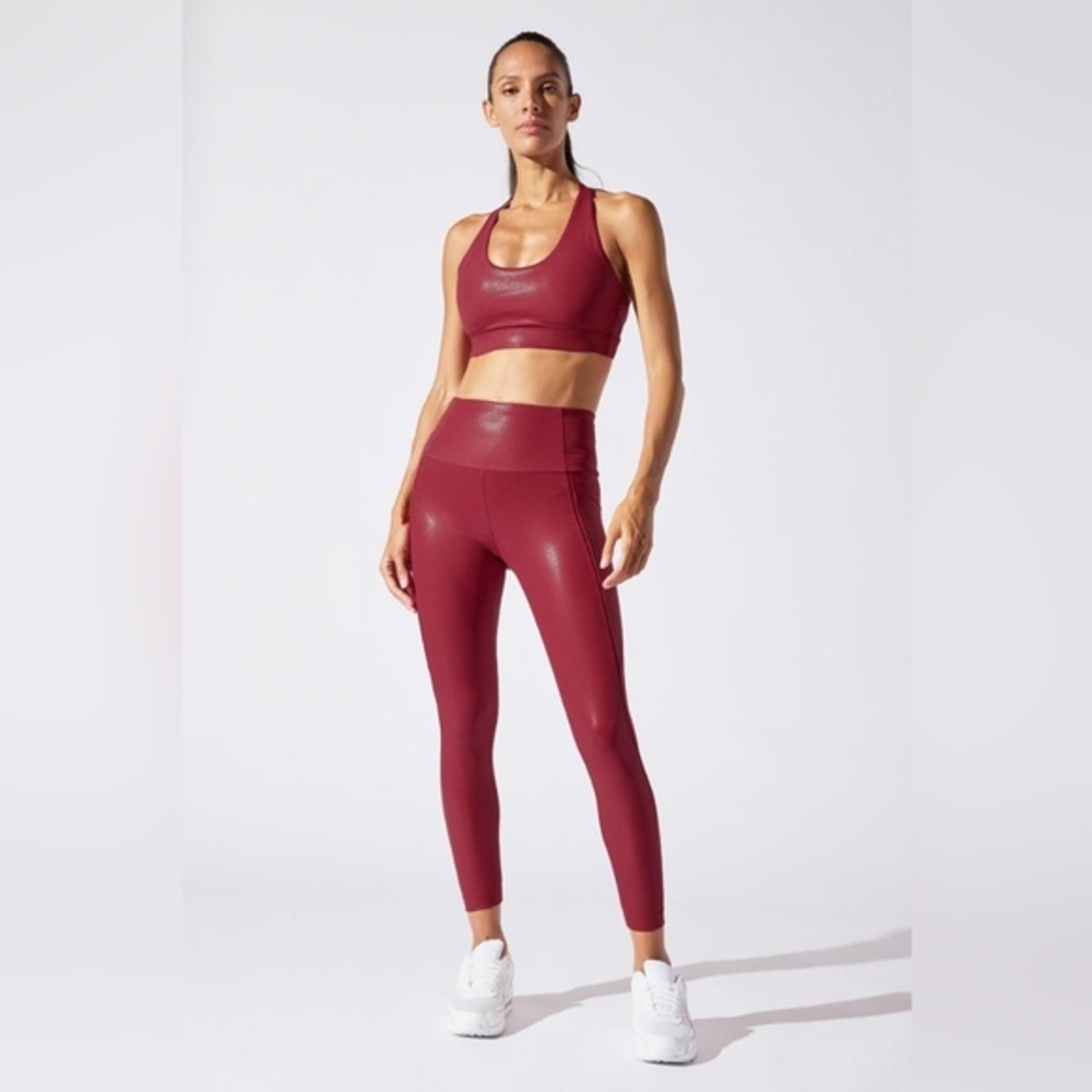 NWT Leggings Andrea MPG POWER High Waisted 7/8 Rumba Red Legging by Mondetta